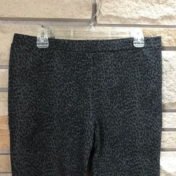 JOIE Keena Leggings Women’s Ponte Leopard Print Pull On Gray Charcoal Large - Picture 6 of 11